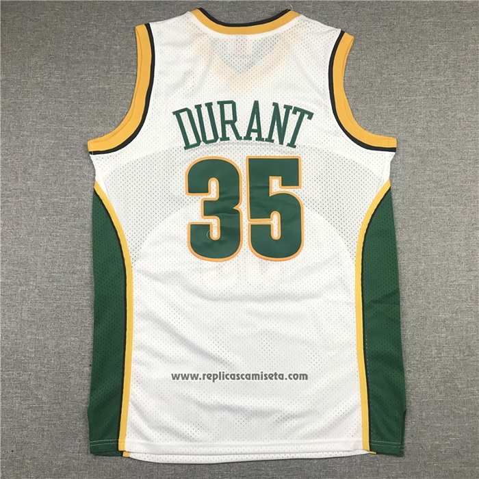 Camiseta Seattle SuperSonics Kevin Durant #35 Mitchell & Ness 2007-08 Blanco